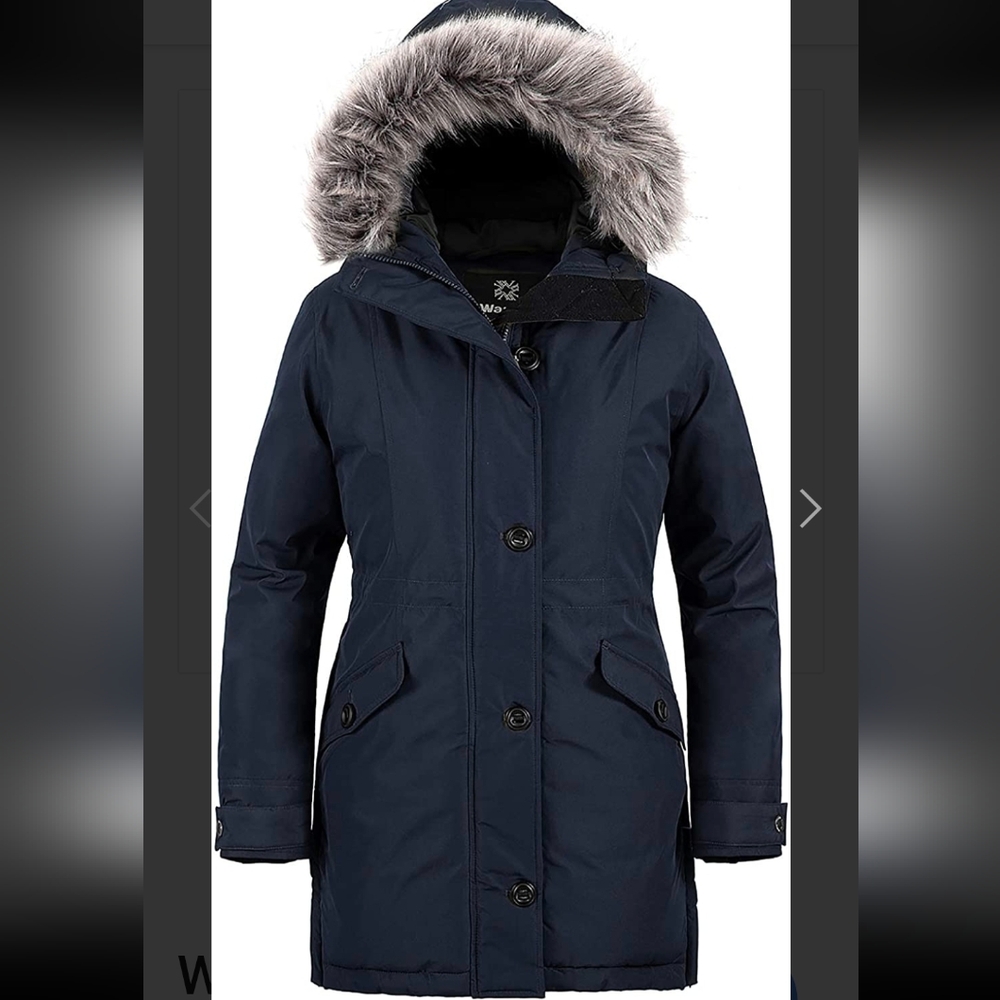 Wantdo Women's Hooded Winter Coat Waterproof Long Puffer Jacket Parka (NWOT)